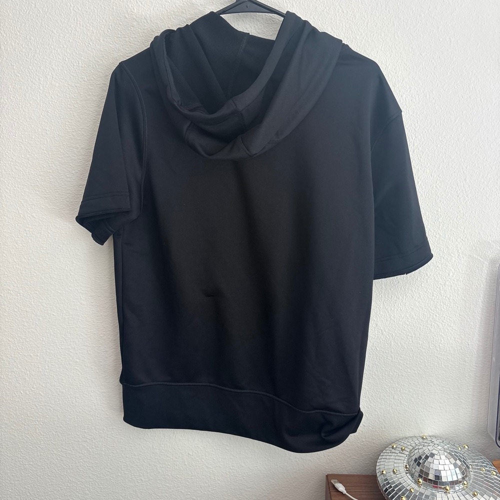 New Era Mens Black Short Sleeve Graphic Hoodie Pullover Small S/P Polyester - Picture 6 of 6